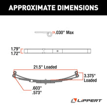 Load image into Gallery viewer, CURT 125269 Trailer Double-Eye Leaf Spring, 1,400-lb. Capacity, 4-Leaf