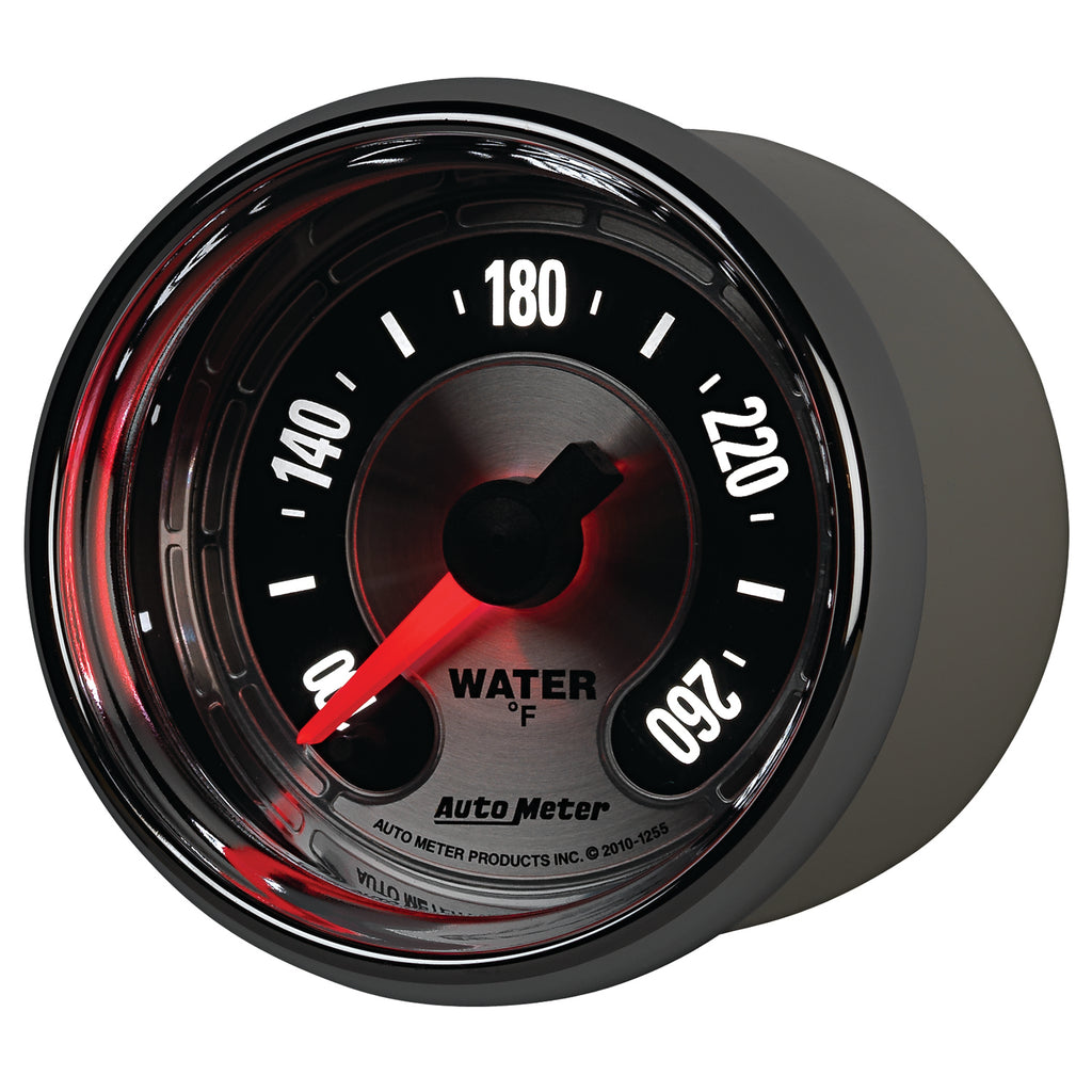 AutoMeter 1255 GAUGE, WATER TEMP, 2 1/16", 260?F, DIGITAL STEPPER MOTOR, AMERICAN MUSCLE