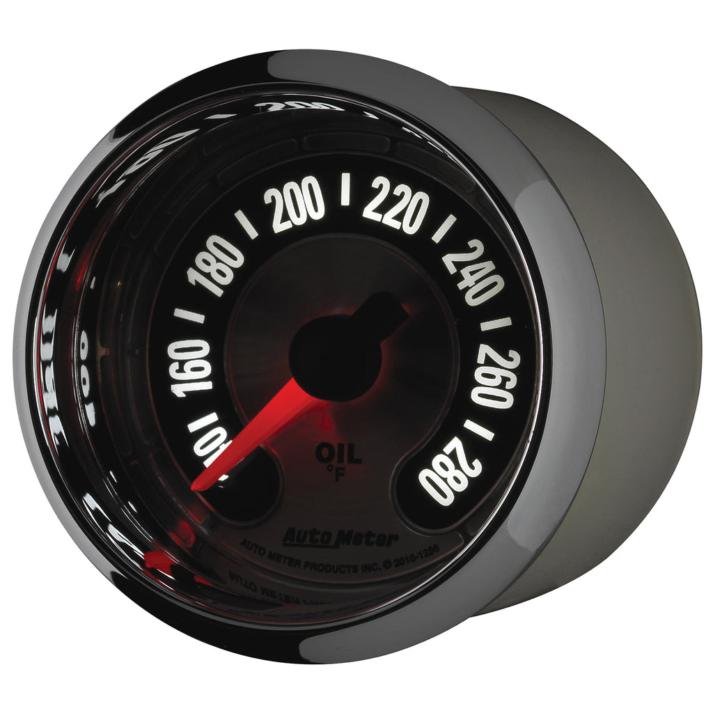 AutoMeter 1256 GAUGE, OIL TEMP, 2 1/16", 280?F, DIGITAL STEPPER MOTOR, AMERICAN MUSCLE