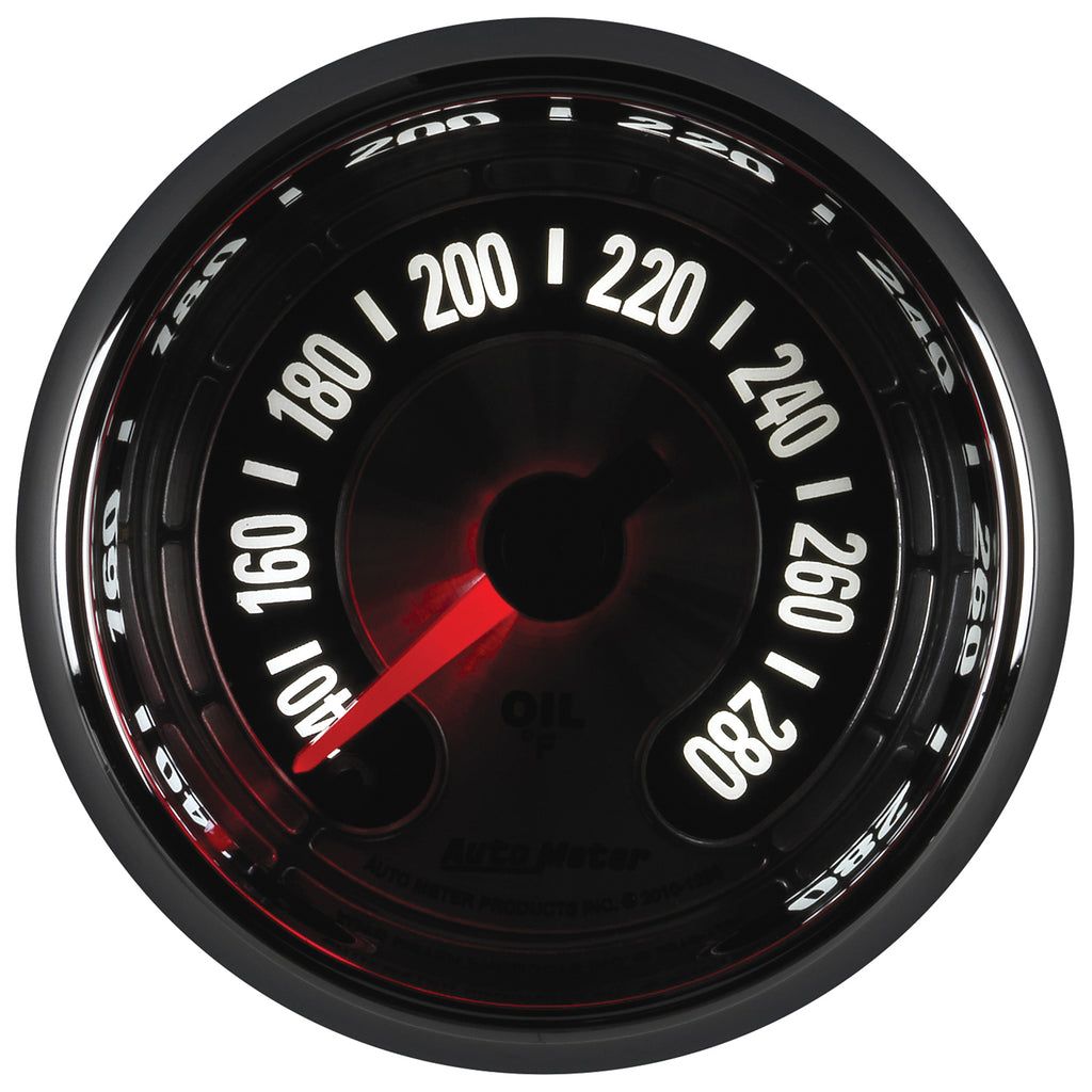 AutoMeter 1256 GAUGE, OIL TEMP, 2 1/16", 280?F, DIGITAL STEPPER MOTOR, AMERICAN MUSCLE