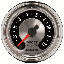 Load image into Gallery viewer, AutoMeter 1258 GAUGE, VAC/BOOST, 2 1/16", 30INHG - 15PSI, DIGITAL STEPPER MOTOR, AMER. MUSCLE