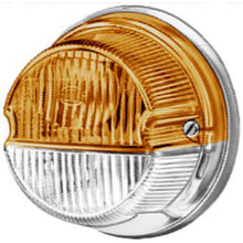 Load image into Gallery viewer, 1259-AmberWhite-TurnSide-Marker-Lamp-With-Chrome-Base