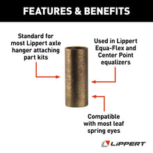 Load image into Gallery viewer, CURT 126171 Bronze Trailer Leaf Spring Bushing, 1-3/4" Length, 9/16" Inside Diameter