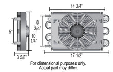Load image into Gallery viewer, Derale 12733 8 Pass 18" Dyno-Cool Remote Cooler, -6AN