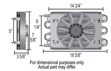 Load image into Gallery viewer, Derale 12741 6 Pass 17" Dyno-Cool Remote Cooler, 11/32"