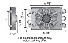 Load image into Gallery viewer, Derale 12742 8 Pass 13" Dyno-Cool Remote Cooler, 11/32"