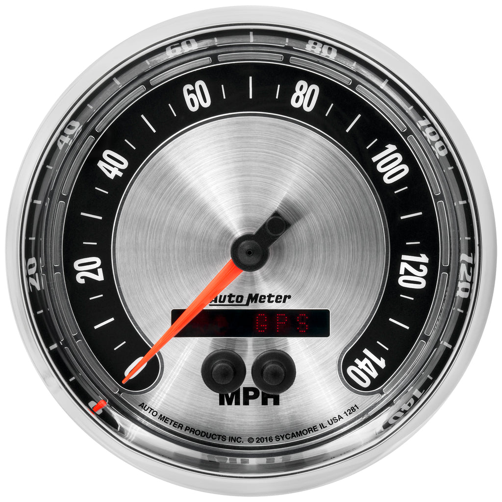 AutoMeter 1281 GAUGE, SPEEDOMETER, 5", 140MPH, GPS, AMERICAN MUSCLE