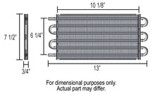 Load image into Gallery viewer, Derale 12906 6 Pass 13" Dyno-Cool Series 6000 Aluminum Transmission Cooler for Select DeSoto Adventurer, DeSoto Firedome, DeSoto Fireflite, DeSoto Firesweep, DeSoto Powermaster, DeSoto S-11, DeSoto S-13, DeSoto S-14, DeSoto S-15