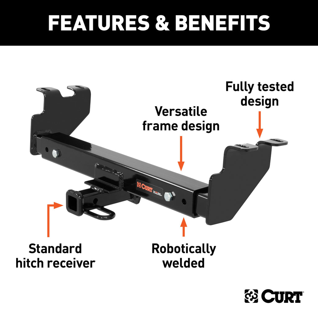 CURT 12923 Class 2 Multi-Fit Trailer Hitch with 1-1/4" Receiver