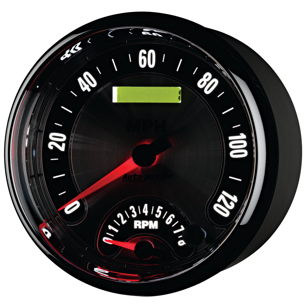 AutoMeter 1295 GAUGE, TACH/SPEEDO, 5", 160MPH & 8K RPM, ELEC. PROGRAM., AMER. MUSCLE