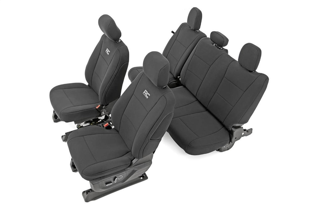 Rough Country 91018 Seat Cover Set for Select Ford F-150, Ford F-150 Lightning, Ford F-250 Super Duty, Ford F-350 Super Duty