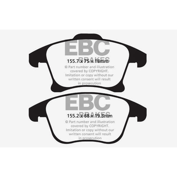 13-Ford-Fusion-1.6-Turbo-Greenstuff-Front-Brake-Pads
