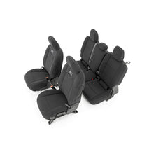 Load image into Gallery viewer, ~(13-Lbs.-27X20x9)~-Jeep-Neoprene-Seat-Cover-Set-W-Rear-Cup-Holder-Black-(2020-Gladiator-Jt)