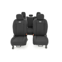 Load image into Gallery viewer, ~(13-Lbs.-27X20x9)~-Jeep-Neoprene-Seat-Cover-Set-W-Rear-Cup-Holder-Black-(2020-Gladiator-Jt)