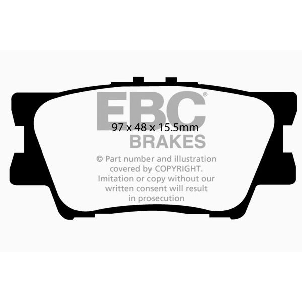 13-Lexus-Es300h-2.5-Hybrid-Redstuff-Rear-Brake-Pads