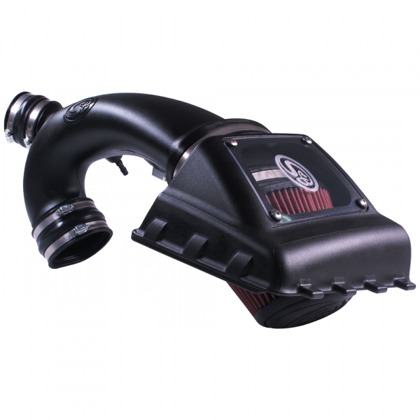 ~(13.2-Lbs.-24X15x14)~-Cold-Air-Intake-For-11-14-Ford-F150-V6-3.5L-Ecoboost-Oiled-Cotton-Cleanable-Red-S-B