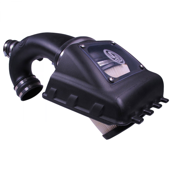~(13.2-Lbs.-24X15x14)~-Cold-Air-Intake-For-11-14-Ford-F150-V6-3.5L-Ecoboost-Dry-Dry-Extendable-White-S-B