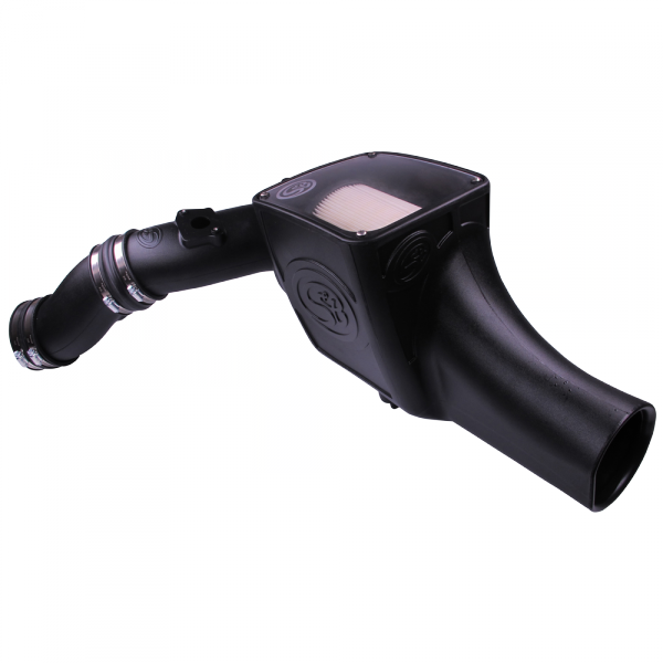 ~(13.4-Lbs.-24X15x14)~-Cold-Air-Intake-For-03-07-Ford-F250-F350-F450-F550-V8-6.0L-Powerstroke-Dry-Extendable-White-S-B