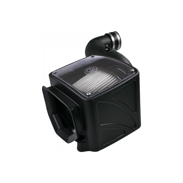 ~(13.8-Lbs.-24X15x14)~-Cold-Air-Intake-For-07-10-Chevrolet-Silverado-Gmc-Sierra-V8-6.6L-Lmm-Duramax-Dry-Extendable-White-S-B