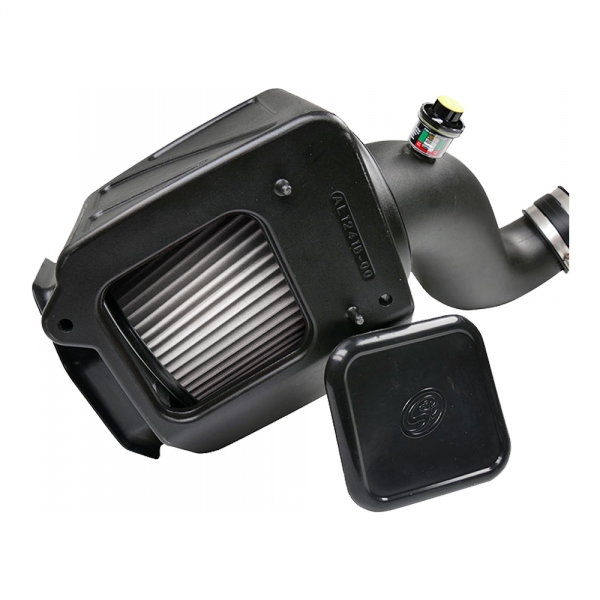 ~(13.8-Lbs.-24X15x14)~-Cold-Air-Intake-For-07-10-Chevrolet-Silverado-Gmc-Sierra-V8-6.6L-Lmm-Duramax-Dry-Extendable-White-S-B