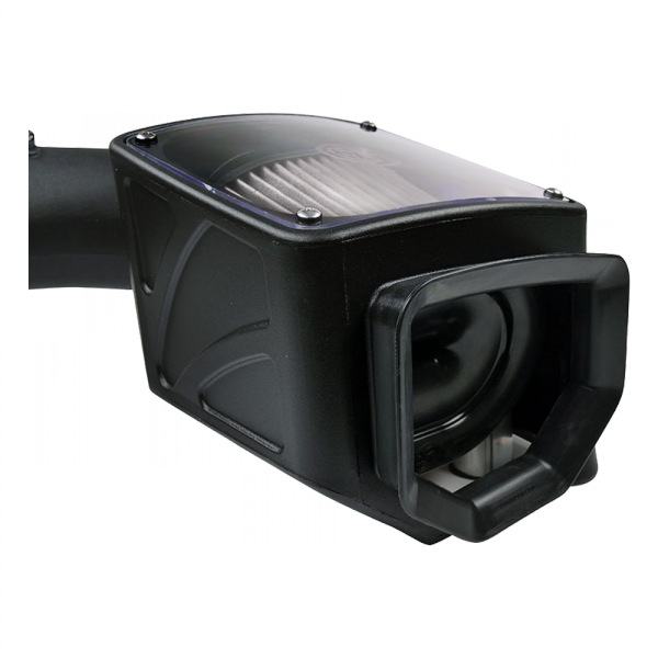 ~(13.8-Lbs.-24X15x14)~-Cold-Air-Intake-For-07-10-Chevrolet-Silverado-Gmc-Sierra-V8-6.6L-Lmm-Duramax-Dry-Extendable-White-S-B