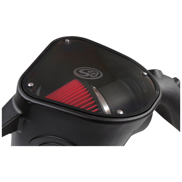 ~(13.8-Lbs.-24X15x14)~-Cold-Air-Intake-For-10-12-Dodge-Ram-2500-3500-6.7L-Cummins-Cotton-Cleanable-Red-S-B