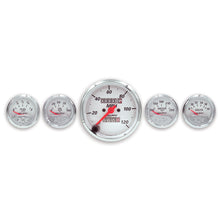 Load image into Gallery viewer, AutoMeter 1300-00408 GAUGE KIT, 5 PC., 3 1/8" &amp; 2 1/16", MECH. SPEEDO., CHEVROLET HERITAGE BOWTIE