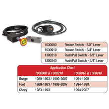 Load image into Gallery viewer, BD Diesel 1300210 BD Exhaust Brake Push/Pull Switch Kit 5/8 Shift Lever for Select Chevrolet C10, Chevrolet C1500, Chevrolet C20, Chevrolet C2500, Chevrolet C30, Chevrolet C3500, Chevrolet K10, Chevrolet K1500, Chevrolet K20, Chevrolet K2500, Chevrolet