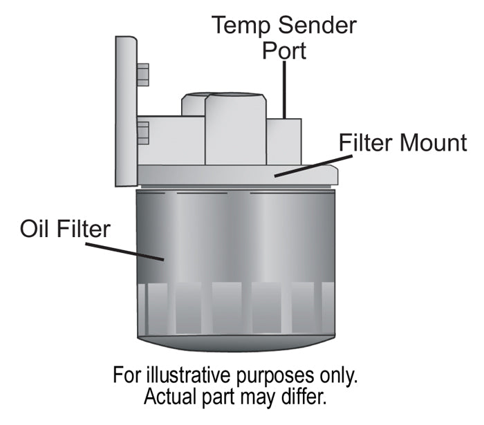 Derale 13005 Single Ports Up 3/8" NPT Remote Filter Mount Kit with 3/4"-16 Filter Threads