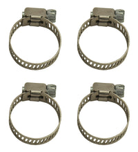 Load image into Gallery viewer, Derale 13008 Stainless Steel Worm Gear 5/16" Band 4 Piece Hose Clamp Set