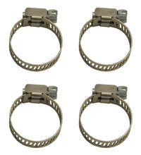 Load image into Gallery viewer, Derale 13008 Stainless Steel Worm Gear 5/16" Band 4 Piece Hose Clamp Set