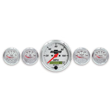Load image into Gallery viewer, AutoMeter 1302-00408 GAUGE KIT, 5 PC., 3 1/8" &amp; 2 1/16", ELEC. SPEEDO., CHEVROLET HERITAGE BOWTIE