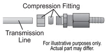 Load image into Gallery viewer, Derale 13033 Universal 1/2" Transmission Cooler Line to 3/8" Hose Barb Compression Fitting