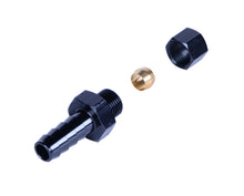 Load image into Gallery viewer, Derale 13041 5/16” Transmission Cooler Line to 3/8” Hose Barb Black anodized Fitting