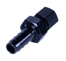 Load image into Gallery viewer, Derale 13043 1/2” Transmission Cooler Line to 1/2” NPT Hose Barb Black anodized Fitting