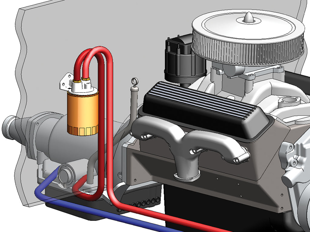 Derale 13090 Single Mount 3/8" NPT Ports Up Remote Transmission Filter Kit, Standard