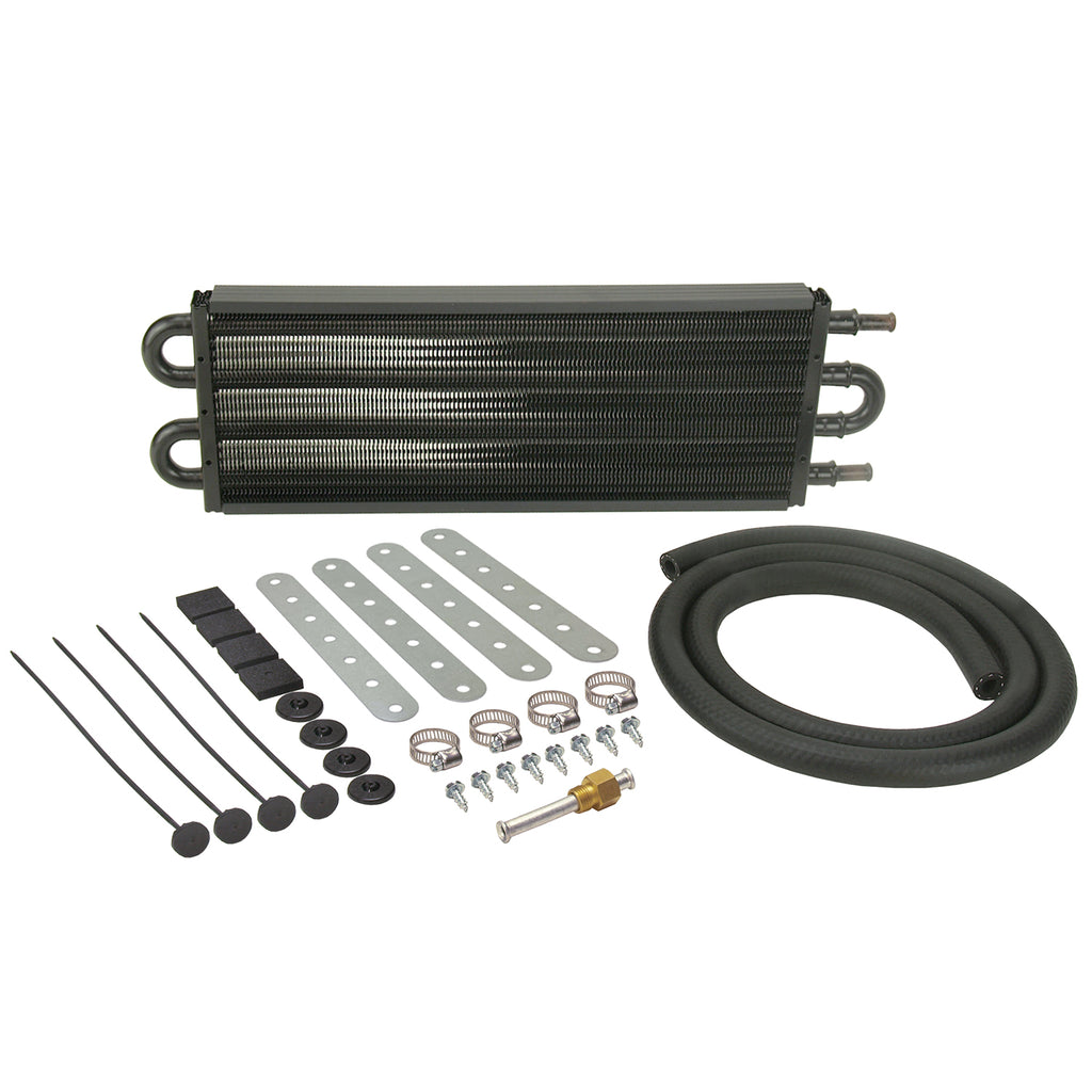 Derale 13102 4 Pass 17" Series 7000 Copper/Aluminum Transmission Cooler Kit for Select Acura CL, Acura ILX, Acura Integra, Acura RSX, Chevrolet Beretta, Chevrolet Cavalier, Chevrolet Celebrity, Chevrolet Chevette, Chevrolet Chevy II, Chevrolet Citation,