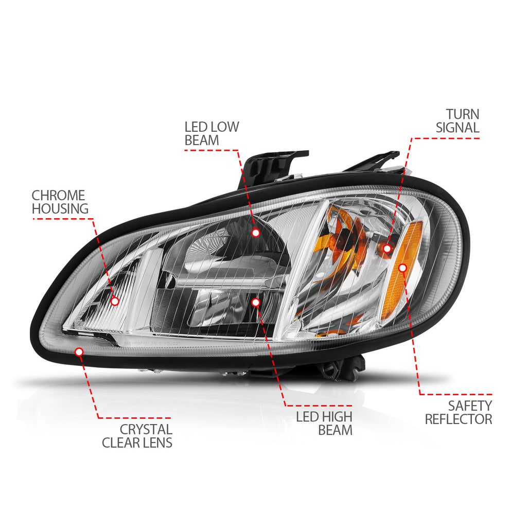 ANZO USA 131031 LED Commercial Truck Headlight for Select Freightliner M2