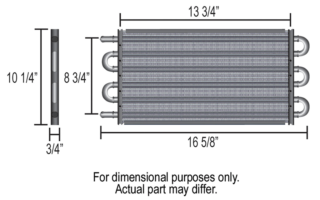 Derale 13104 8 Pass 17" Series 7000 Copper/Aluminum Transmission Cooler Kit, Full Size for Select American Motors American, American Motors Classic, American Motors Hornet, American Motors Javelin, American Motors Marlin, American Motors Matador,