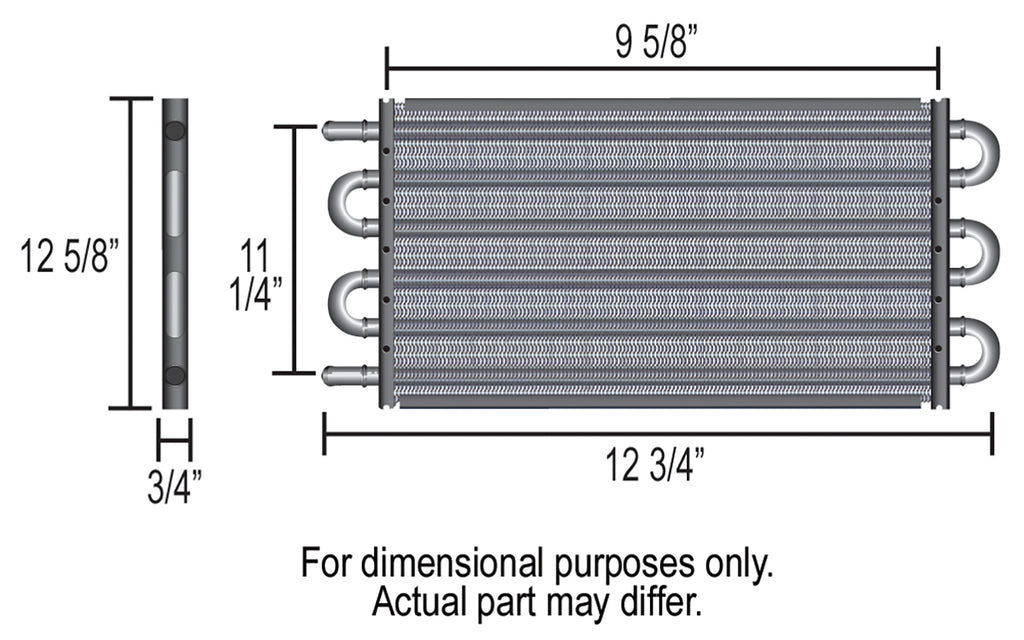 Derale 13108 10 Pass 13" Series 7000 Copper/Aluminum Transmission Cooler Kit, Full Size for Select Saturn Relay