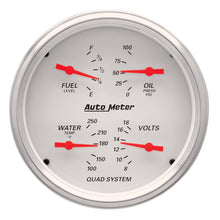 Load image into Gallery viewer, AutoMeter 1310 GAUGE, QUAD, 5", 240OE-33OF, ELEC, ARCTIC WHITE