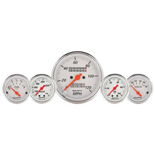 Load image into Gallery viewer, AutoMeter 1311 GAUGE KIT, 5 PC., 3 1/8" &amp; 2 1/16", MECH. SPEEDO., WTMP &amp; OILP, ARCTIC WHT