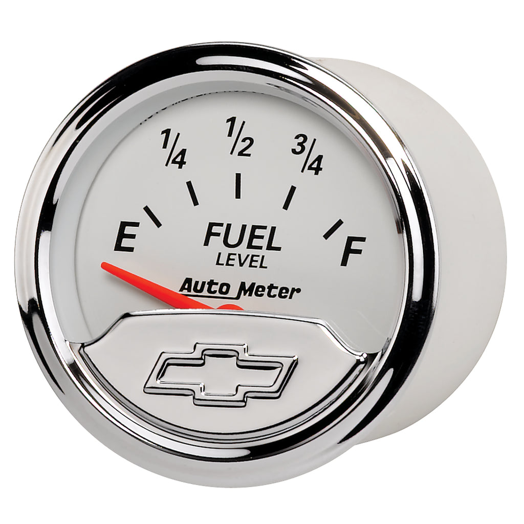 AutoMeter 1317-00408 GAUGE, FUEL LEVEL, 2 1/16", 240OE TO 33OF, ELEC, CHEVROLET HERITAGE BOWTIE