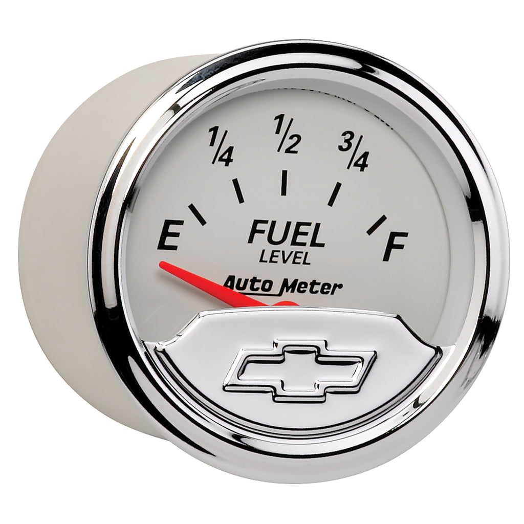 AutoMeter 1317-00408 GAUGE, FUEL LEVEL, 2 1/16", 240OE TO 33OF, ELEC, CHEVROLET HERITAGE BOWTIE