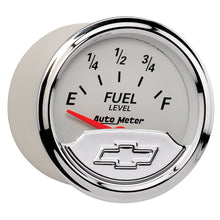 Load image into Gallery viewer, AutoMeter 1317-00408 GAUGE, FUEL LEVEL, 2 1/16", 240OE TO 33OF, ELEC, CHEVROLET HERITAGE BOWTIE