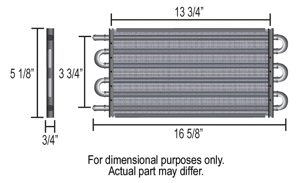 Derale 13202 4 Pass 17" Series 7000 Copper/Aluminum Transmission Cooler Kit