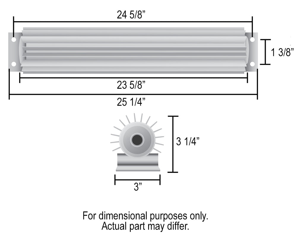 Derale 13257 1 Pass 24" Heat Sink Cooler