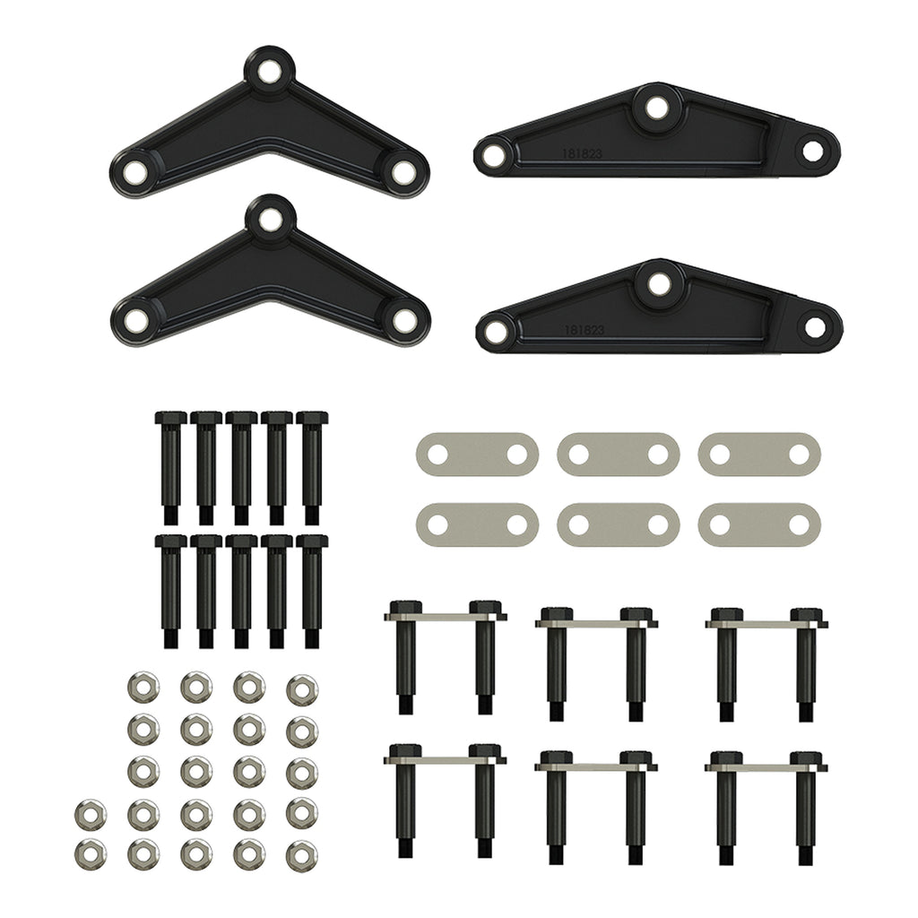 CURT 132698 Axle Double-Eye Suspension Kit, 2,200-8,000-lb. Triple Axles, 35" Axle Spacing