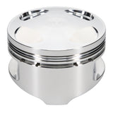 JE Pistons 132699 Piston Set, 2618, Dome, 3.385 Bore, 1.035 CD, 0.787 Pin, Set of 1.