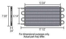 Load image into Gallery viewer, Derale 13313 6 Pass 17" Series 7000 Copper/Aluminum Transmission Cooler, -6AN